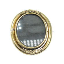 Load image into Gallery viewer, Victorian rotating cameo mourning brooch

