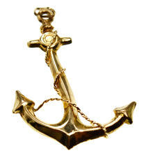 Load image into Gallery viewer, Lovely vintage 9ct gold anchor pendant
