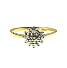 Load image into Gallery viewer, Vintage 9ct Gold Diamond Cluster Ring
