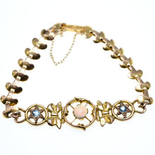 Load image into Gallery viewer, Antique Victorian 9ct Gold Opal &amp; Sapphire Bracelet
