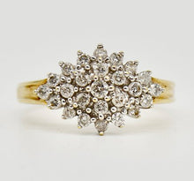 Load image into Gallery viewer, 9ct Gold Diamond Cluster Ring
