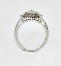 Load image into Gallery viewer, A 9ct white gold diamond cluster dress ring

