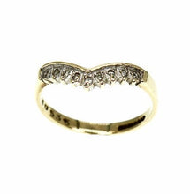 Load image into Gallery viewer, Vintage 9ct Gold Diamond Curved Half Eternity Ring
