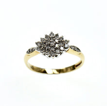 Load image into Gallery viewer, Vintage 9ct Gold Diamond Cluster Ring
