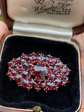 Load image into Gallery viewer, Antique Victorian bohemian garnet oval pin brooch
